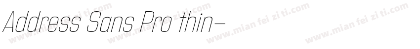 Address Sans Pro thin字体转换
